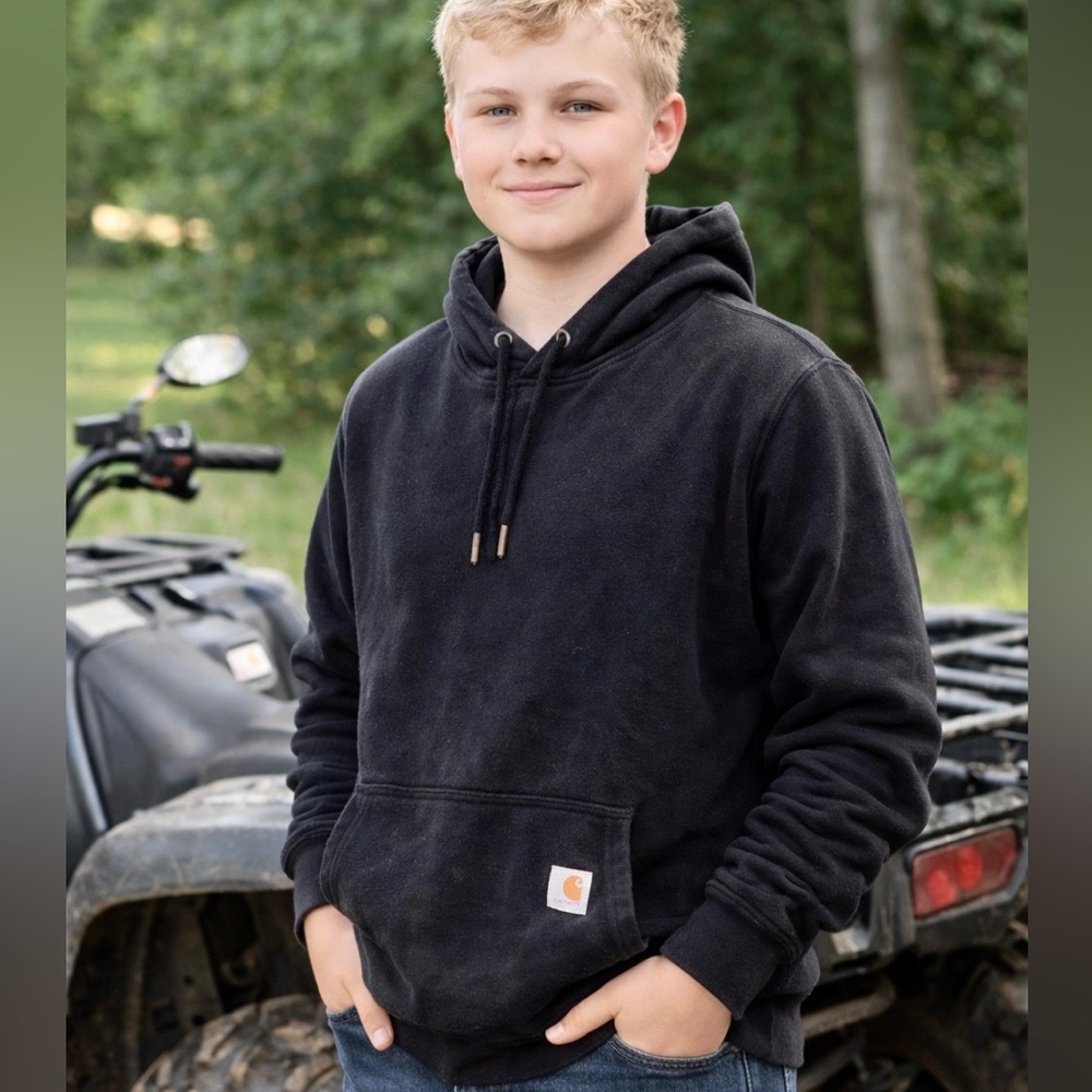 Carhartt Kids Black Relaxed Fit Hoodie Boys XXL 20